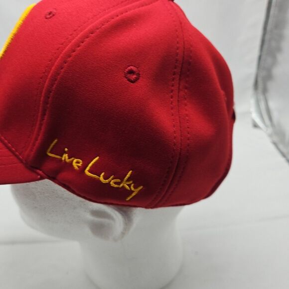 Red Iowa State Cyclone Live Lucky Black Clover Cap Brand Adjustable - Picture 4 of 8